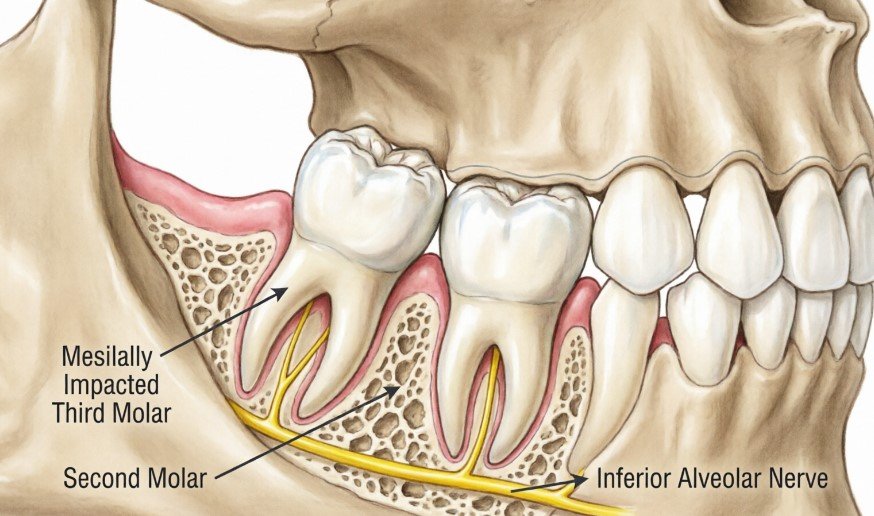 mesial impaction wisdom tooth mesial impaction wisdom tooth